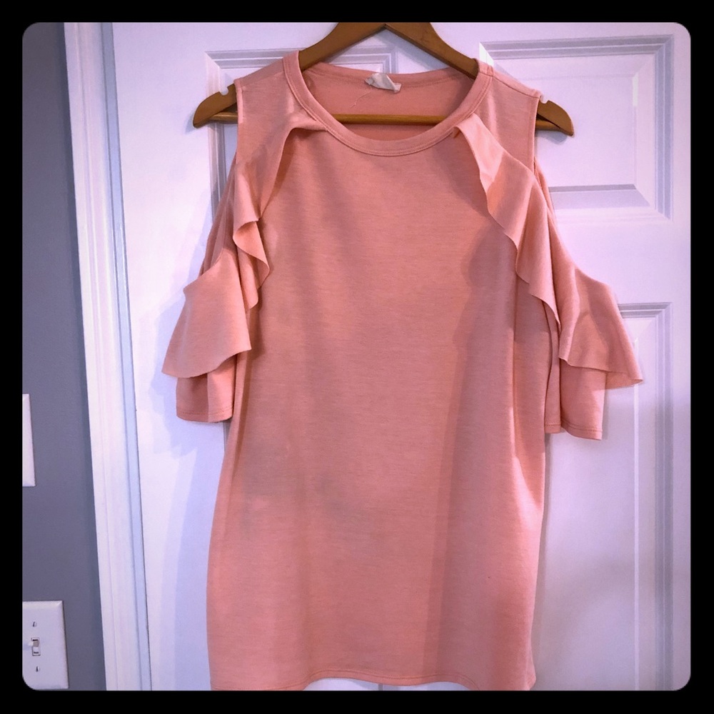 Beautiful coral cold shoulder